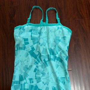 Under Armour Teal Patterned Tank Top